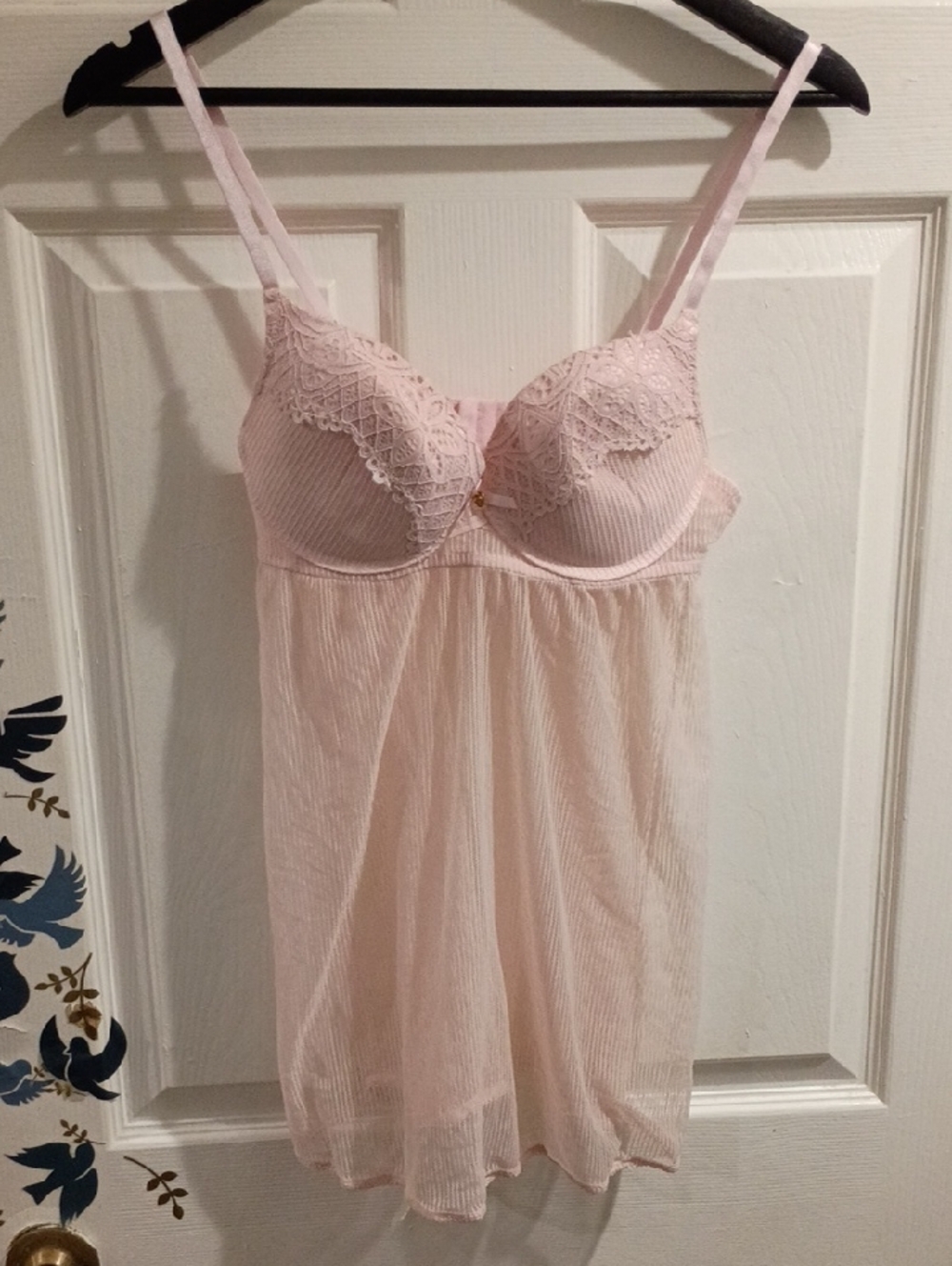 Daisy Fuentes Light Pink Lace-Trim Chemise